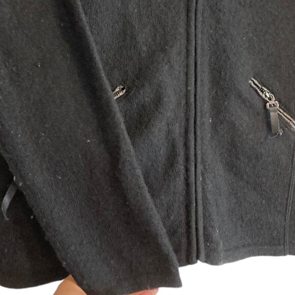 Womens Bice Black Australian Wool Full Zip Neutral Minimalist Jacket Size Small - Picture 12 of 16